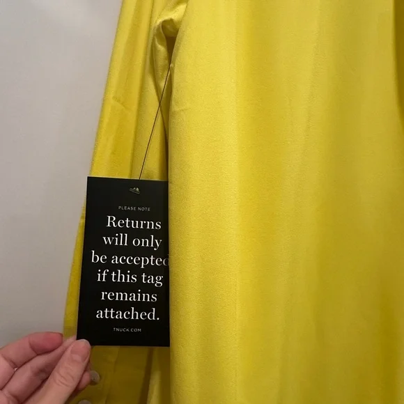 Tuckernuck Neon Yellow Crepe Callahan Shirt Dress - Picture 13 of 13